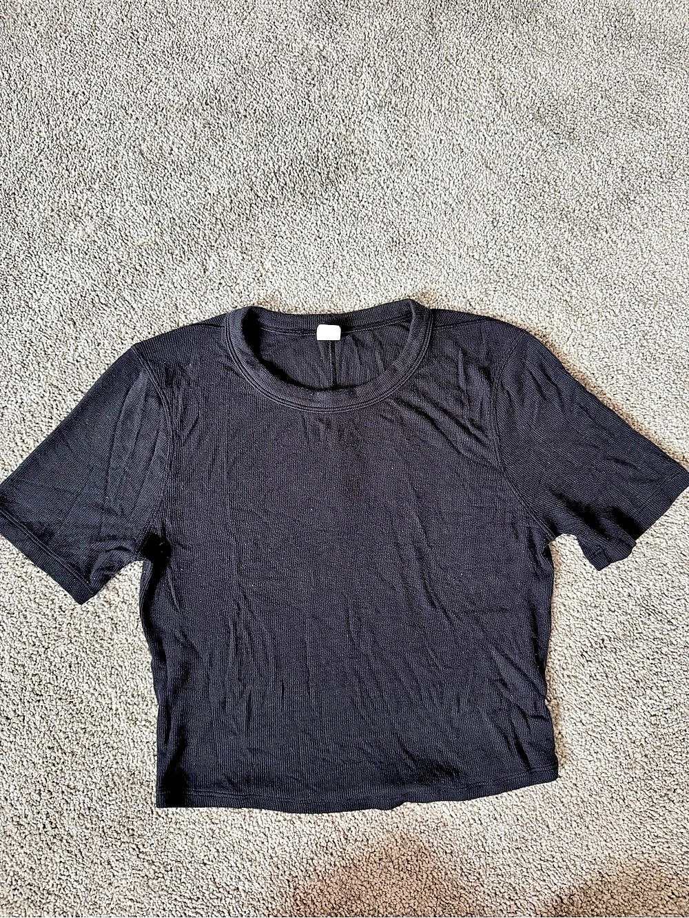 lululemon All It Takes Ribbed Nulu T-Shirt Black Size 6